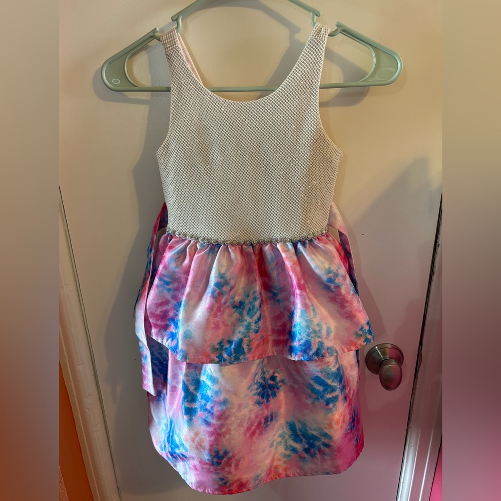 Colorful Tie-Dye Kids Dress